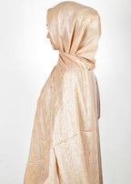 BeingMuslims Metallic Acqua Party Wear Hijab Champaigne Pack of 10