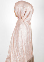 BeingMuslims Metallic Acqua Party Wear Hijab Golden Pink Pack of 10