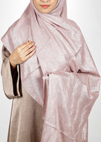 BeingMuslims Metallic Acqua Party Wear Hijab Light Pink Pack of 10
