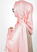 BeingMuslims Metallic Acqua Party Wear Hijab Pink Pack of 10