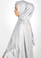 BeingMuslims Metallic Acqua Party Wear Hijab Silver Pack of 10