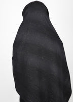 BeingMuslims Textured Mildly Sparkling Hijab Black Pack of 10