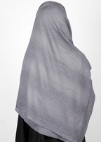 BeingMuslims Textured Mildly Sparkling Hijab Grey Pack of 10