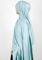 BeingMuslims Textured Mildly Sparkling Hijab Light Blue Pack of 10