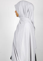 BeingMuslims Textured Mildly Sparkling Hijab Light Grey Pack of 10