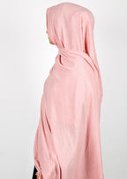 BeingMuslims Textured Mildly Sparkling Hijab Light Pink Pack of 10