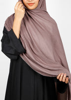 BeingMuslims Textured Mildly Sparkling Hijab Oak Brown Pack of 10