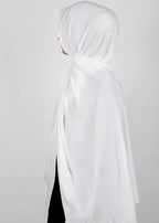 BeingMuslims Textured Mildly Sparkling Hijab White Pack of 10