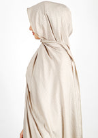 BeingMuslims Square Textured Hijab Light Beige Pack of 10