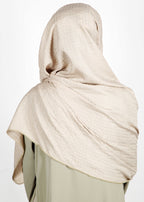 BeingMuslims Square Textured Hijab Light Beige Pack of 10