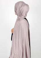 BeingMuslims Stylish Diamond Work Jersey Hijab Light Mauve Pack of 10
