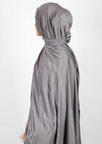 BeingMuslims Stylish Diamond Work Jersey Hijab Silver Grey Pack of 10