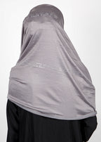 BeingMuslims Stylish Diamond Work Jersey Hijab Silver Grey Pack of 10
