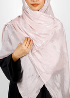 BeingMuslims Diamond Work Organza Blush Pink Hijab Pale Pink Pack of 10
