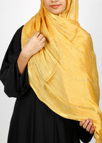 BeingMuslims Diamond Work Organza Blush Pink Hijab Yellow Pack of 10