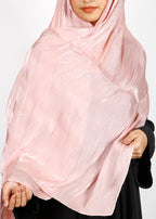 BeingMuslims Graceful Diamond Work Organza Hijab Blush pink Pack of 10