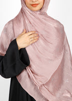 BeingMuslims Graceful Diamond Work Organza Hijab Light Purple Pack of 10