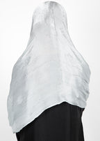 BeingMuslims Graceful Diamond Work Organza Hijab Silver Pack of 10