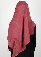 BeingMuslims Chic Diamond Work Chiffon Hijab Brick Red Pack of 10