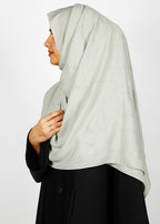 BeingMuslims Chic Diamond Work Chiffon Hijab Sea Green Pack of 10