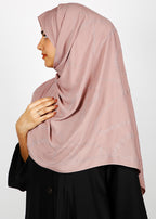 BeingMuslims Chic Diamond Work Chiffon Hijab Mauve Pack of 10