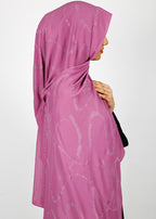 BeingMuslims Chic Diamond Work Chiffon Hijab Pinkish Purple Pack of 10