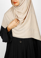 BeingMuslims Trendy Diamond Work Chiffon Hijab Almond Pack of 10