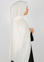 BeingMuslims Trendy Diamond Work Chiffon Hijab Off White Pack of 10