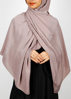BeingMuslims Trendy Diamond Work Chiffon Hijab Taupe Pack of 10