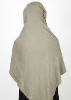 BeingMuslims Elegant Diamond Work Jersey Hijab Dull Olive Pack of 10