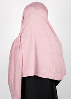 BeingMuslims Elegant Diamond Work Jersey Hijab Dusty Rose Pack of 10