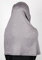 BeingMuslims Elegant Diamond Work Jersey Hijab Grey Pack of 10