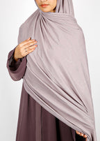 BeingMuslims Elegant Diamond Work Jersey Hijab Muted Mauve Pack of 10