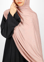 BeingMuslims Elegant Diamond Work Jersey Hijab Salmon Pack of 10