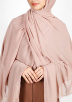 BeingMuslims Classic Luxe Georgette Hijab Almond Pack of 10