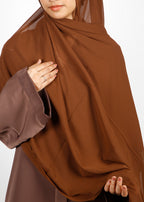 BeingMuslims Classic Luxe Georgette Hijab Brown Pack of 10