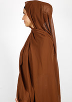 BeingMuslims Classic Luxe Georgette Hijab Brown Pack of 10