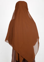 BeingMuslims Classic Luxe Georgette Hijab Brown Pack of 10