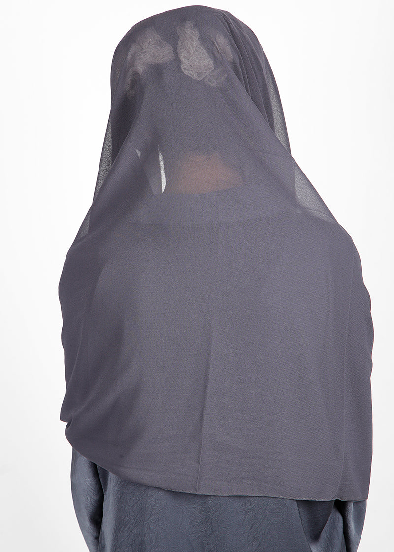 BeingMuslims Classic Luxe Georgette Hijab Grey Pack of 10