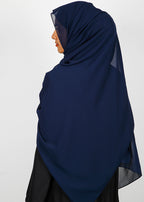 BeingMuslims Classic Luxe Georgette Hijab Navy Blue Pack of 10