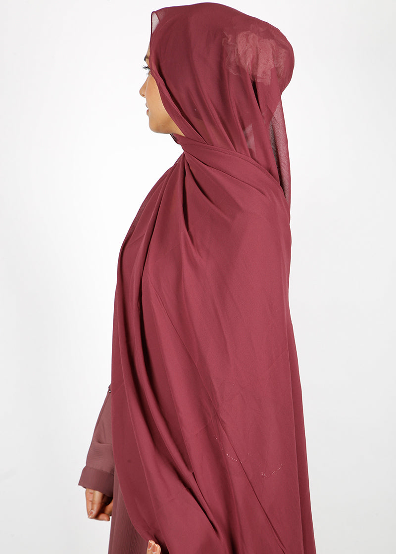BeingMuslims Classic Luxe Georgette Hijab Onion Pink Pack of 10