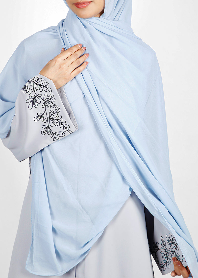 BeingMuslims Classic Luxe Georgette Hijab Sky Blue Pack of 10