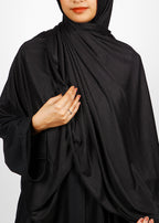 BeingMuslims Textured Gleaming Hijab Black Pack of 10