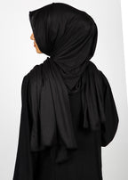BeingMuslims Textured Gleaming Hijab Black Pack of 10