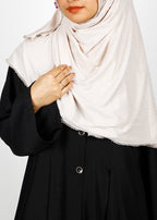 BeingMuslims Textured Gleaming Hijab Cream Pack of 10