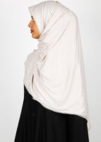 BeingMuslims Textured Gleaming Hijab Cream Pack of 10