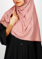 BeingMuslims Textured Gleaming Hijab Dusty Rose Pack of 10