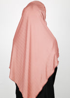 BeingMuslims Textured Gleaming Hijab Dusty Rose Pack of 10