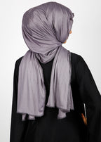 BeingMuslims Textured Gleaming Hijab Grey Pack of 10