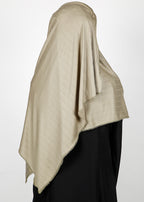 BeingMuslims Textured Gleaming Hijab Light Olive Pack of 10